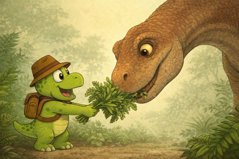 ¿Qué son los dinosaurios herbívoros? Caricatura para niños.