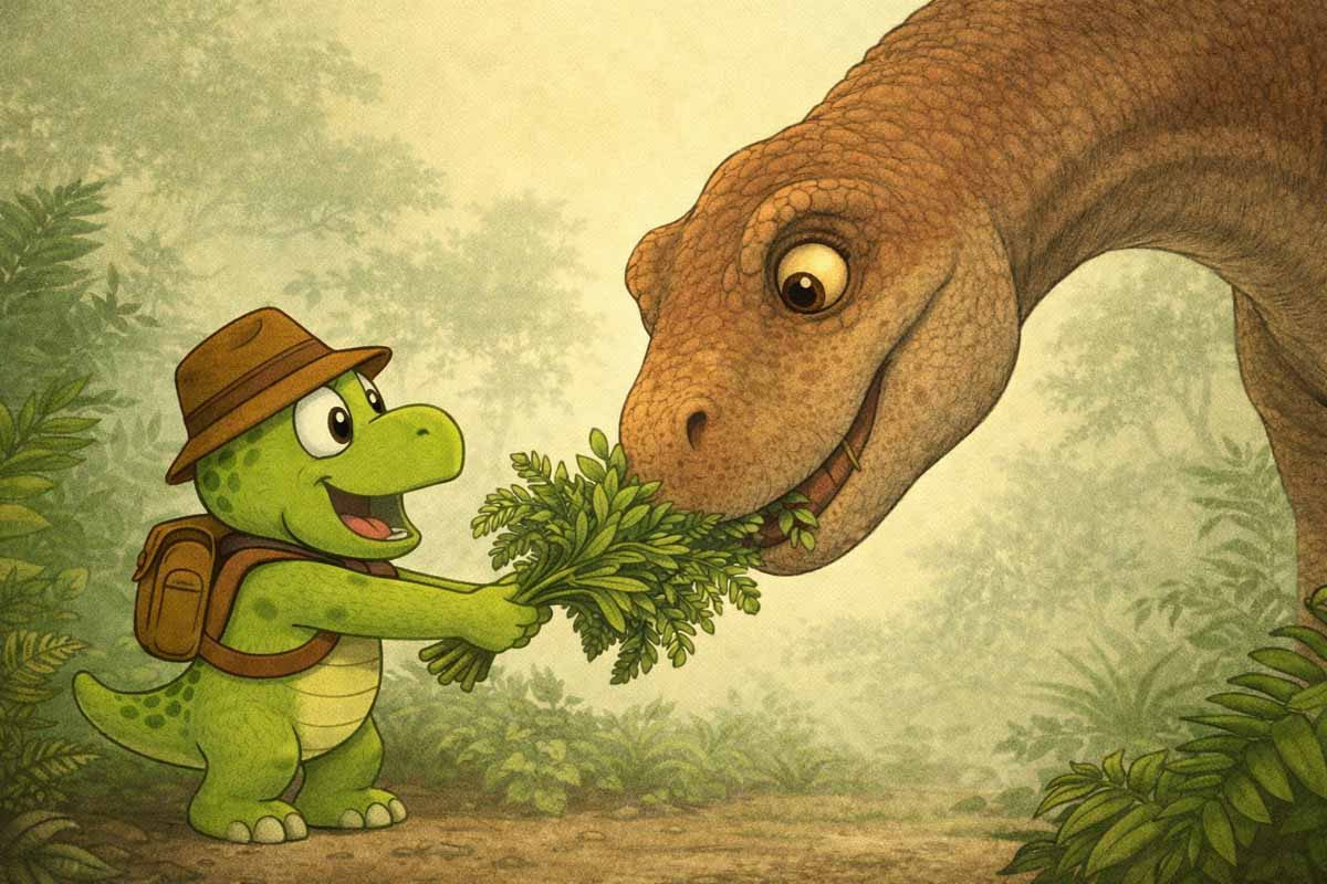 ¿Qué son los dinosaurios herbívoros? Caricatura para niños.